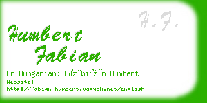 humbert fabian business card
